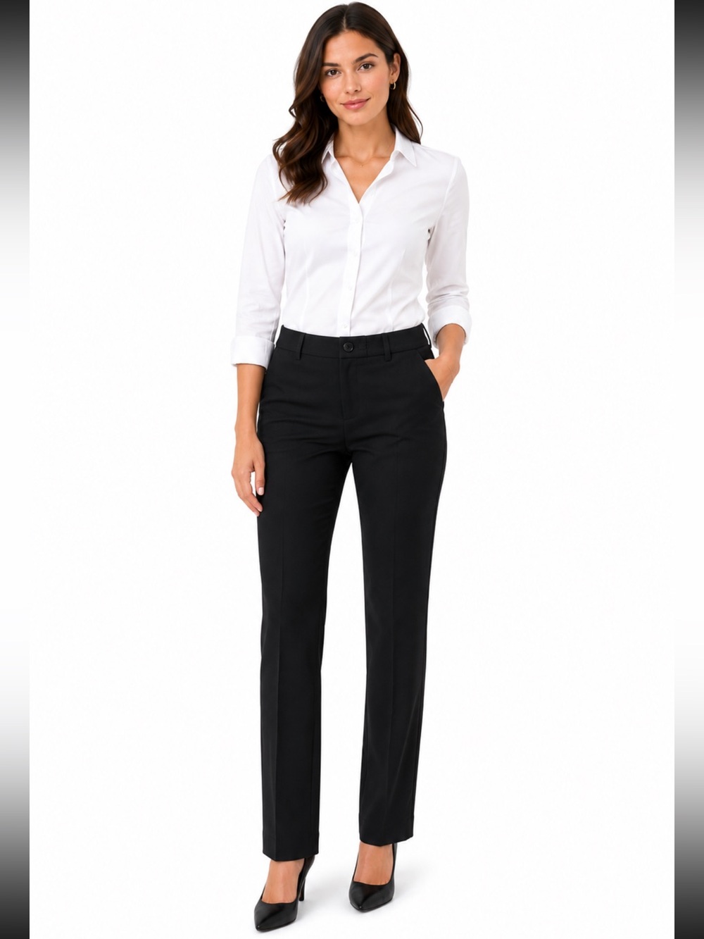 Calvin Klein Modern Fit Black Work Pants — Size 2